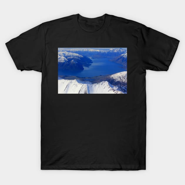 Lake Wakatipu from the air T-Shirt by charlesk